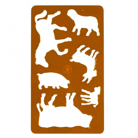 Art & Craft si Artizanat - Sablon desen, Ferma Animalelor, Portocaliu - Micostore.ro
