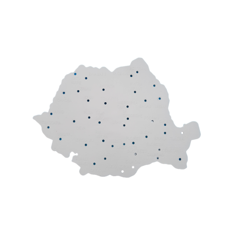 Art & Craft si Artizanat - Sablon Keyroad 16013, harta Romania, plastic, mic