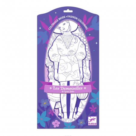 Art & Craft si Artizanat - Sablon, parada modei de colorat, Zaho si prietenele, Djeco