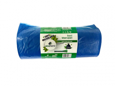 Lichidare stoc - Totul la 9.90 Lei - Saci menaj 35 L (50 x 70) 22 microni 15 buc/rolă LDPE