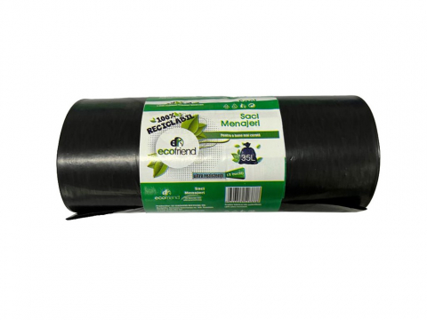 Curatenie, intretinere casa - Saci menaj 35 L (50 x 70) 22 microni 15 buc/rolă LDPE