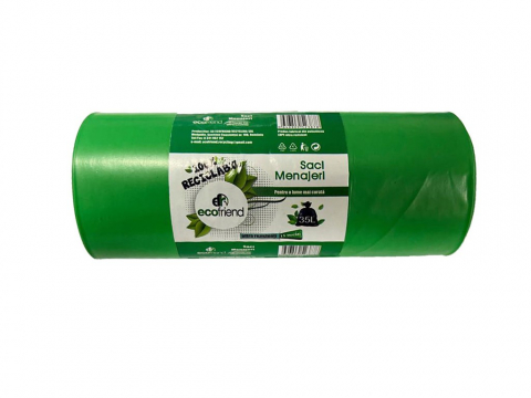 Lichidare stoc - Totul la 9.90 Lei - Saci menaj 35 L (50 x 70) 22 microni 15 buc/rolă LDPE