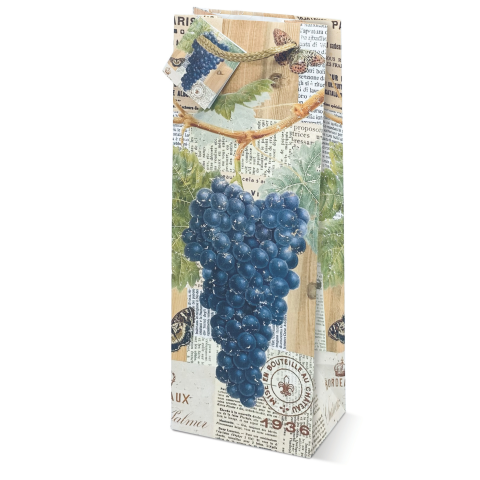 Sacosa sticla de vin, din hartie plastifiata mata cu maner din snur, 13 x 36 x 10 cm (20 buc/display), copii varsta 8 ani+ [3]