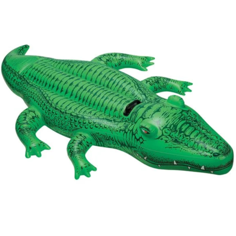 Jucării și Jocuri pentru copii - Saltea Gonflabila pentru Copii, Manere Rezistente, Valva Dubla, Dimensiuni 1.68 x 0.86 m, Model Crocodil