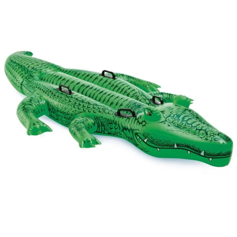 Jucării și Jocuri pentru copii - Saltea Gonflabila pentru Copii, Dimensiuni Mari 2.03 x 1.14m, Manere Rezistente, model Crocodil