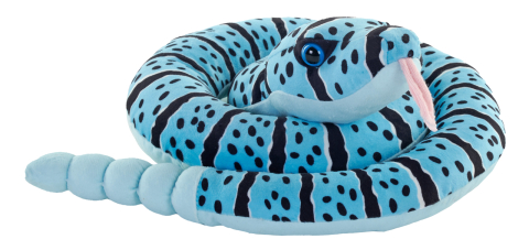 Jucarii de Plus - Sarpe cu clopotei albastru- jucarie de plus wild republic 91 cm