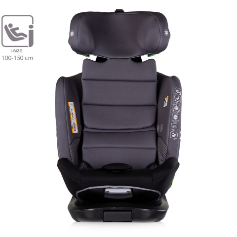 Scaun auto Chipolino Clima Air I-Size 40-150 cm cu sistem Isofix si sezut rotativ anthracite [8]