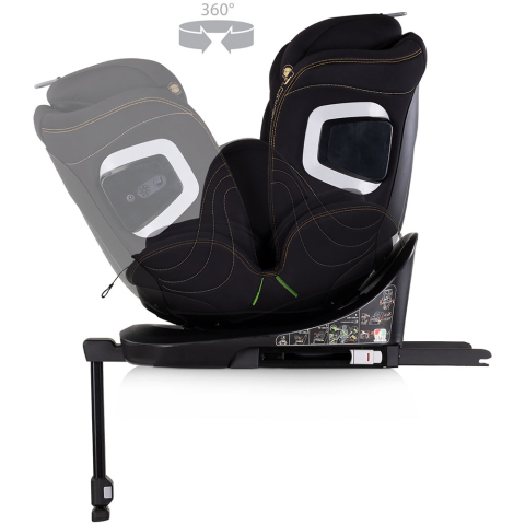 Scaun auto Chipolino Clima Air I-Size 40-150 cm cu sistem Isofix si sezut rotativ blackberry [6]