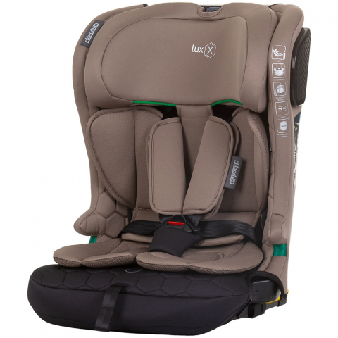 Carucioare, articole transport - Scaun auto Chipolino Lux X I-Size 76-150 cm cu sistem Isofix macadamia
