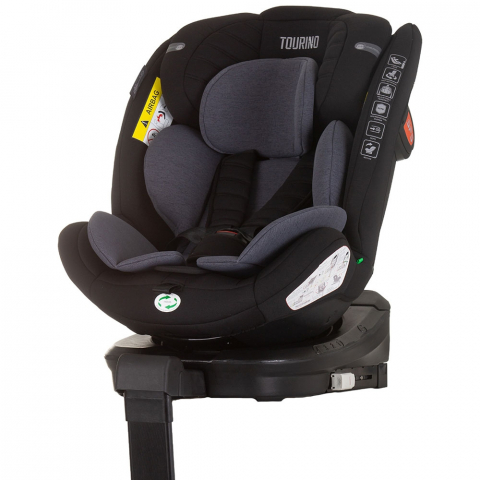 Carucioare, articole transport - Scaun auto Chipolino Tourino I-Size 40-150 cm obsidian cu sistem Isofix