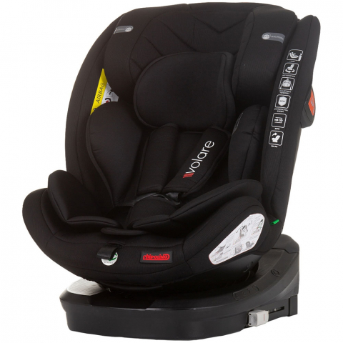 Carucioare, articole transport - Scaun auto Chipolino Volare I-Size 40-150 cm obsidian cu sistem Isofix
