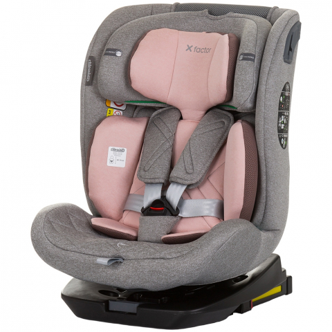 Carucioare, articole transport - Scaun auto Chipolino X Factor I-Size 40-150 cm flamingo cu sistem Isofix