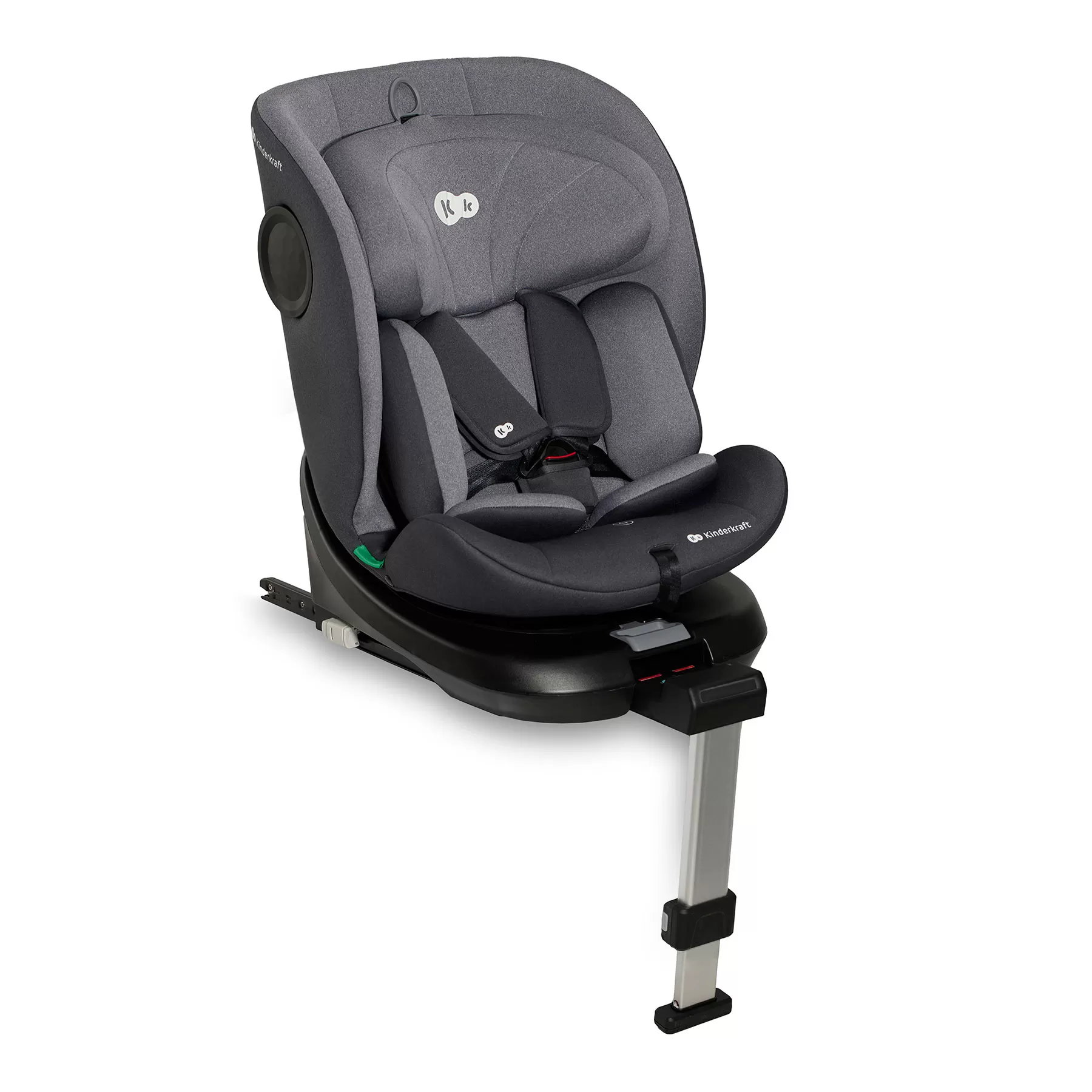 Scaune auto copii - Scaun auto i-size, 40-150 cm, kinderkraft i-360, grey, varsta de la 0 luni la 12 ani