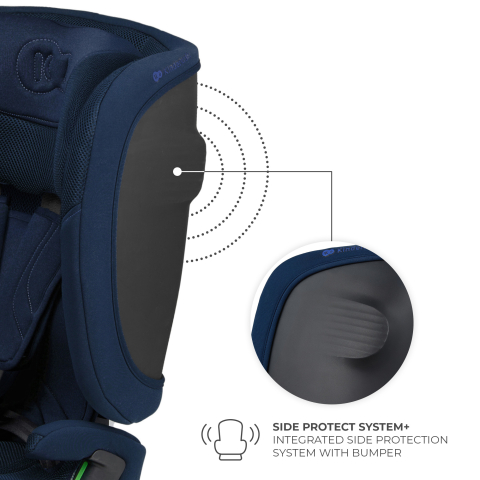 Scaun auto kinderkraft fix2go 76-150 cm, navy [7]
