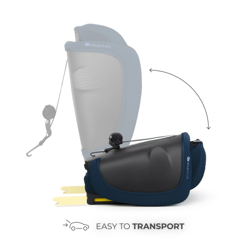 Scaun auto kinderkraft fix2go 76-150 cm, navy [5]