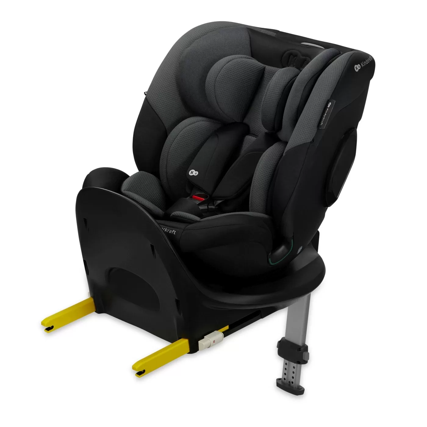 Scaune auto copii - Scaun auto kinderkraft i-fix, i-size 40-150 cm, graphite black, varsta de la 0 luni la 12 ani