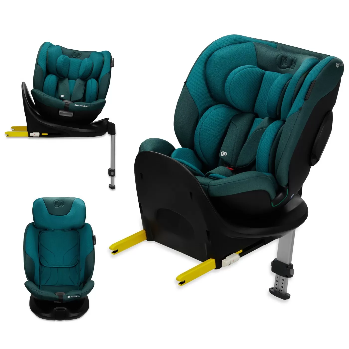 Scaun auto kinderkraft i-fix, i-size 40-150 cm, harbor blue, varsta de la 0 luni la 12 ani [1]