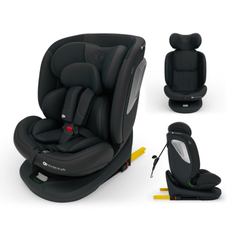 Carucioare, articole transport - Scaun auto kinderkraft i-grow 2 i-size 40-150 cm, black copii varsta 0 luni - 12 ani