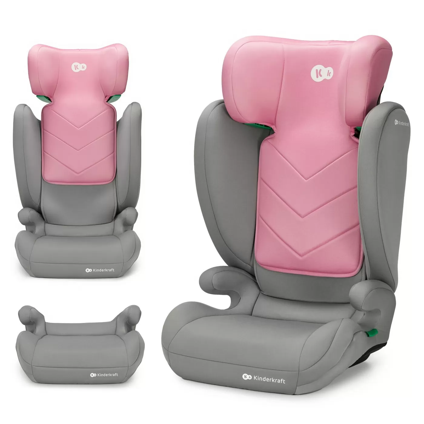 Scaun auto kinderkraft i-spark, i-size 100-150 cm, pink, varsta de la 3 ani la 12 ani [1]