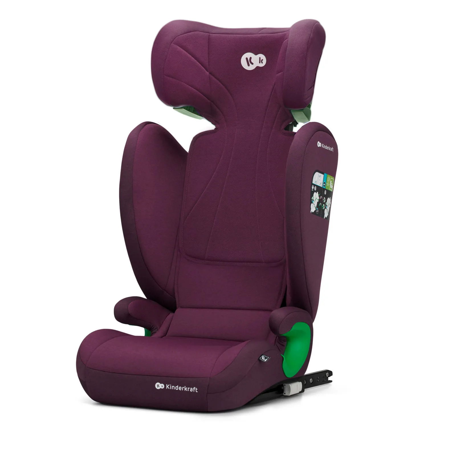 Scaun auto kinderkraft junior fix2, i-size 100-150 cm, cherry red, copii varsta 3 ani pana la 12 ani [1]