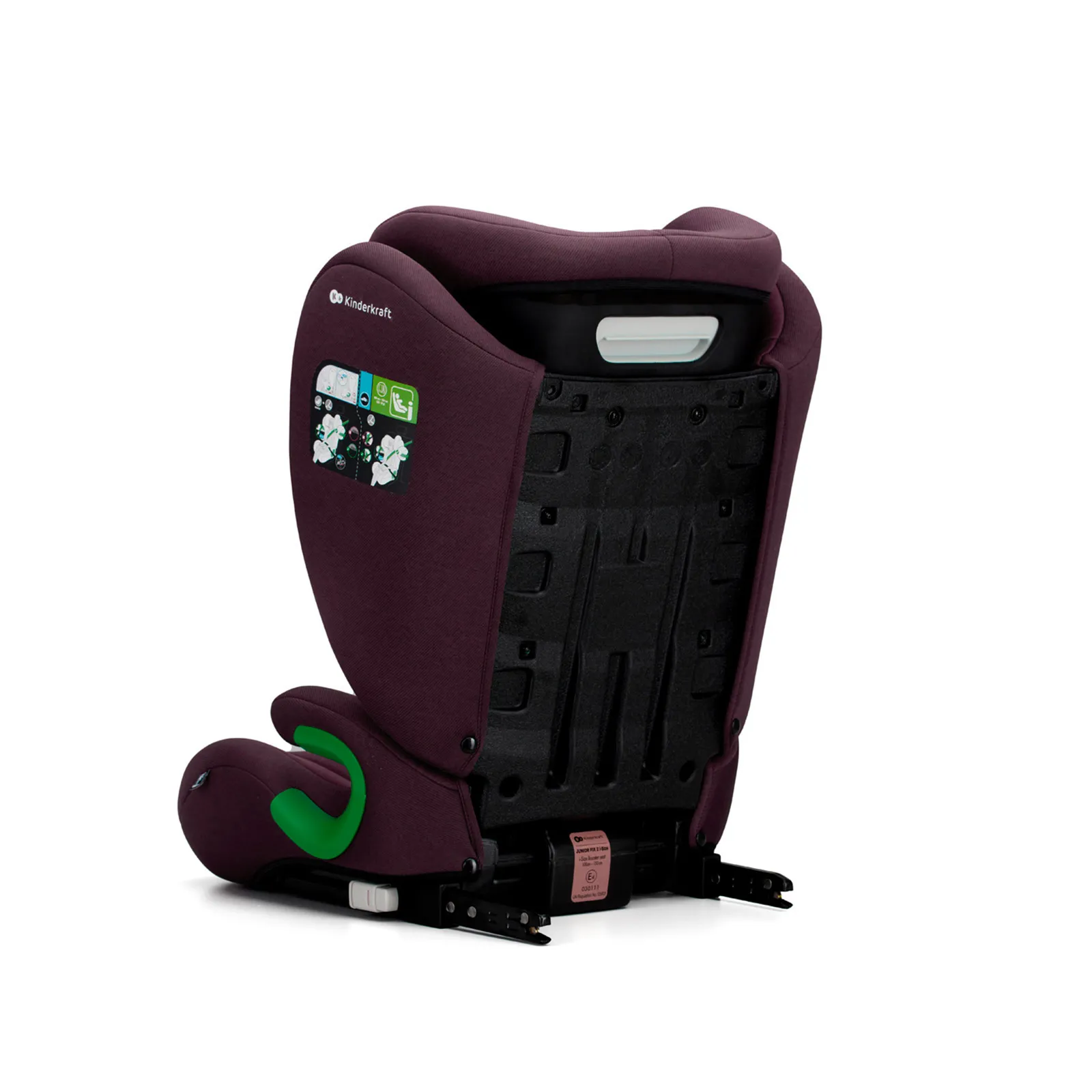 Scaun auto kinderkraft junior fix2, i-size 100-150 cm, cherry red, copii varsta 3 ani pana la 12 ani [2]