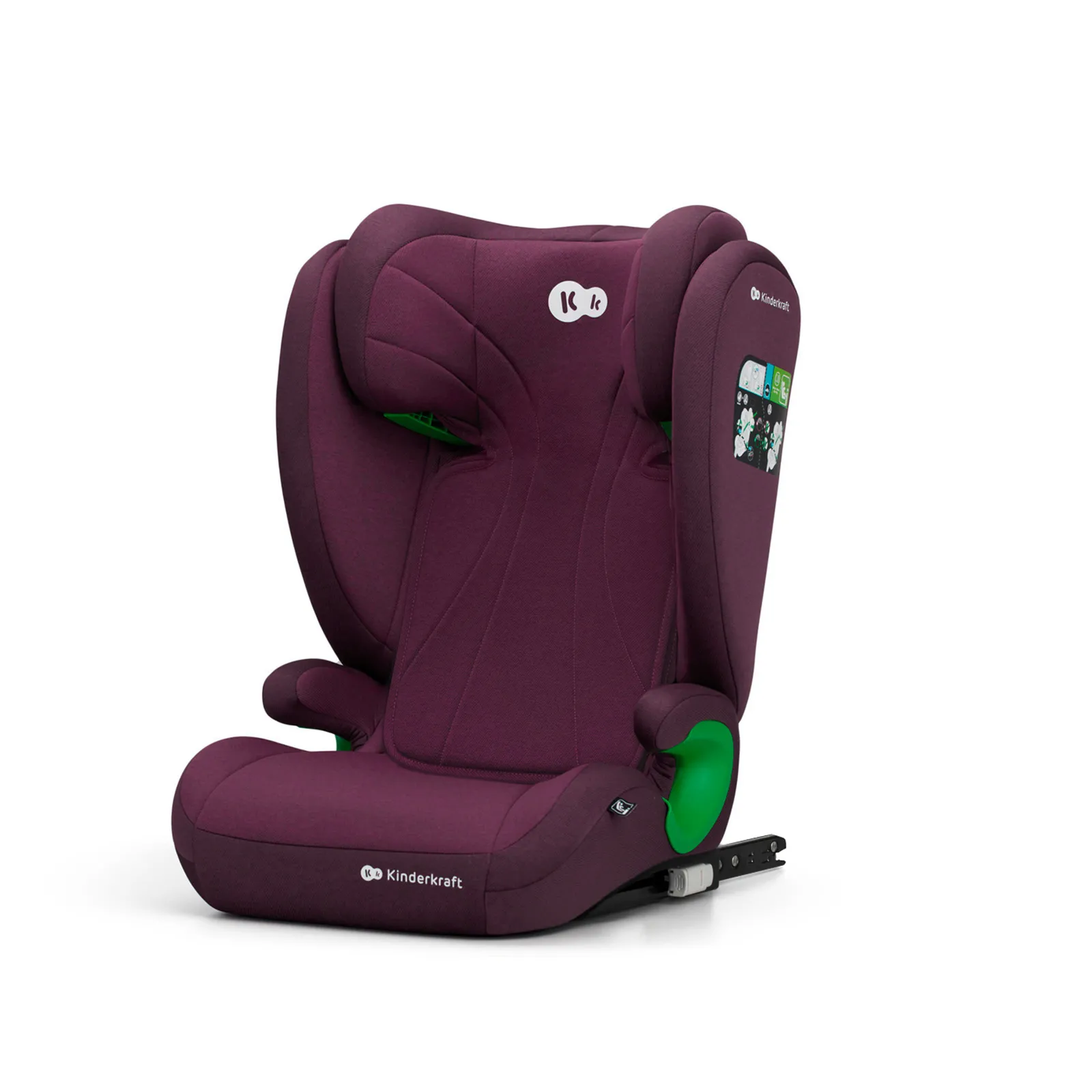 Carucioare, articole transport - Scaun auto kinderkraft junior fix2, i-size 100-150 cm, cherry red, copii varsta 3 ani pana la 12 ani