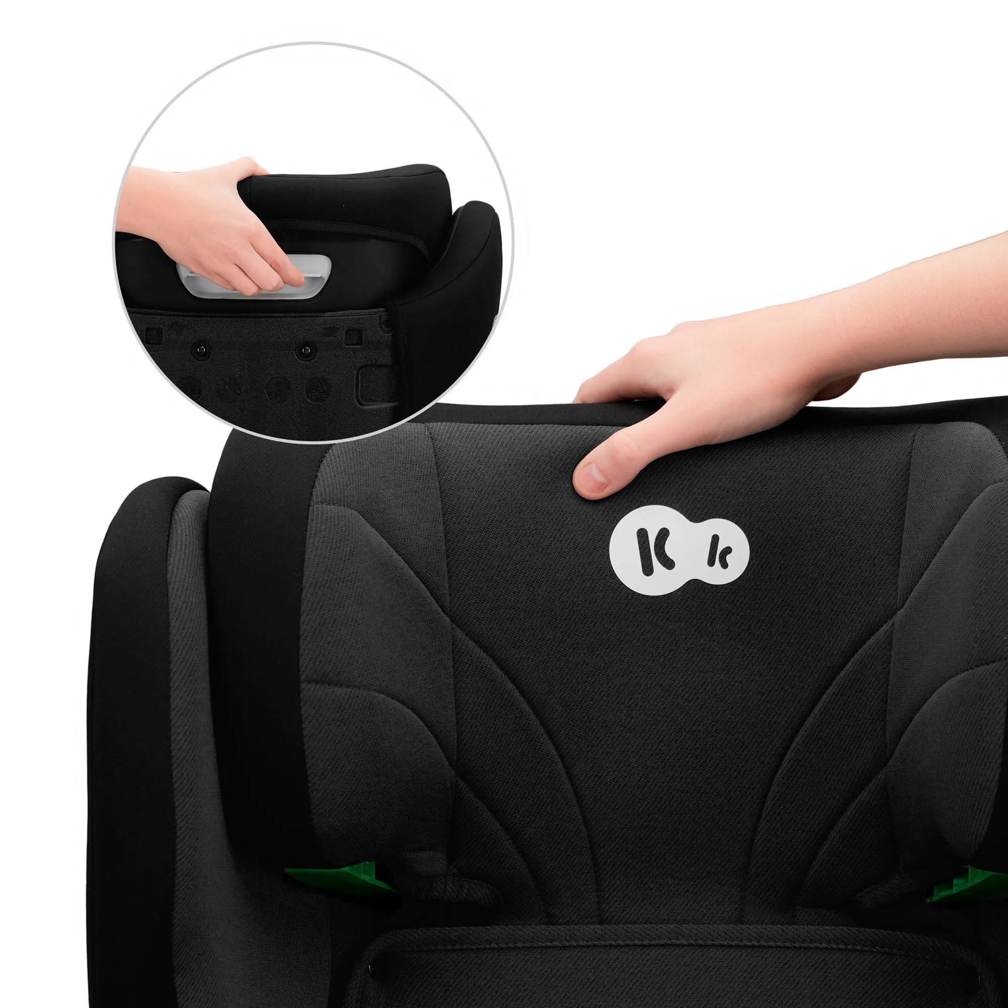Scaun auto kinderkraft junior fix2, i-size 100-150 cm, graphite black, copii 3 ani pana la 12 ani [8]