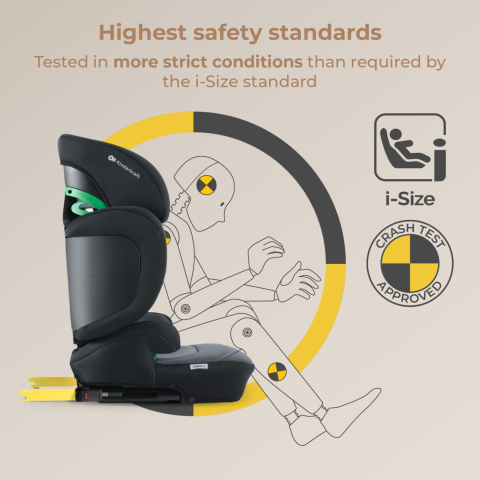 Scaun auto kinderkraft xpand 2 i-size 100-150 cm, graphite black copii varsta 3 ani - 12 ani [9]