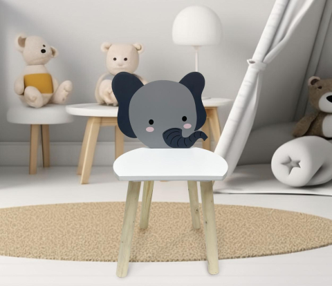 Scaun copii, mdf,design elefant, u-grow [1]