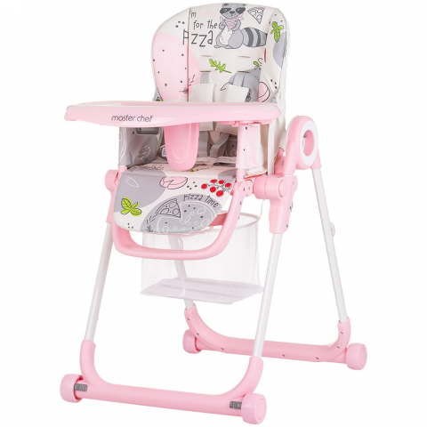 Diversificare si Ingrijire Bebe - Scaun de masa Chipolino Master Chef flamingo