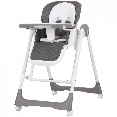 Diversificare si Ingrijire Bebe - Scaun de masa Chipolino Milk Shake 2 in 1 granite