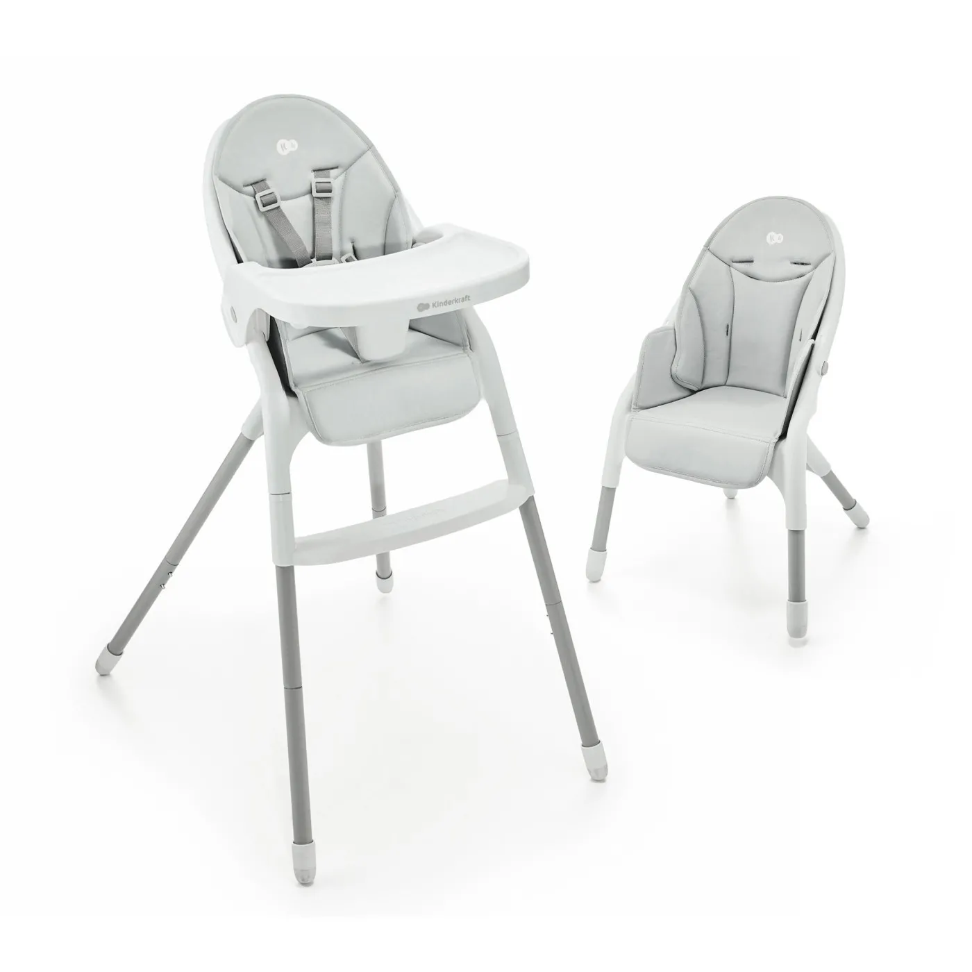 Scaun de masa kinderkraft dinnly, grey, copii varsta 6 luni pana la 3 ani [1]