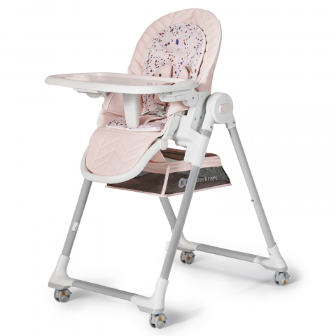 Scaun de masa kinderkraft lastree, 2 in 1, transformabil, pink, varsta de la 6 luni la 3 ani [1]