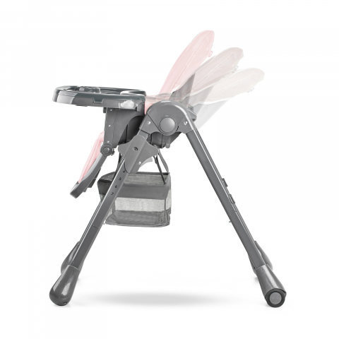 Scaun de masa kinderkraft tastee, pliabil, rose, varsta de la 6 luni la 3 ani [2]