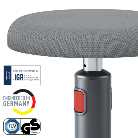 Scaun ergonomic pt pozitie sezut/in picioare gri antracit leitz [3]