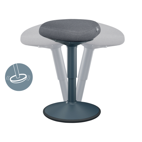 Scaun ergonomic reglabil 47-64cm gri carbune leitz [2]
