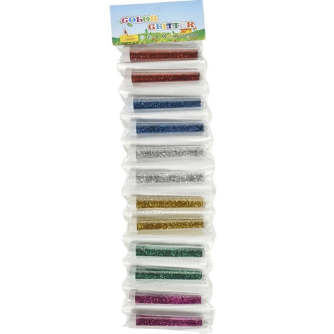Art & Craft si Artizanat - Sclipici decorativ pulbere, diverse culori, set 12 buc, Colorarte