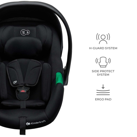 Scoica auto i-size, 40-87 cm, kinderkraft mink pro2 , black copii varsta 0 luni - 2 ani [4]