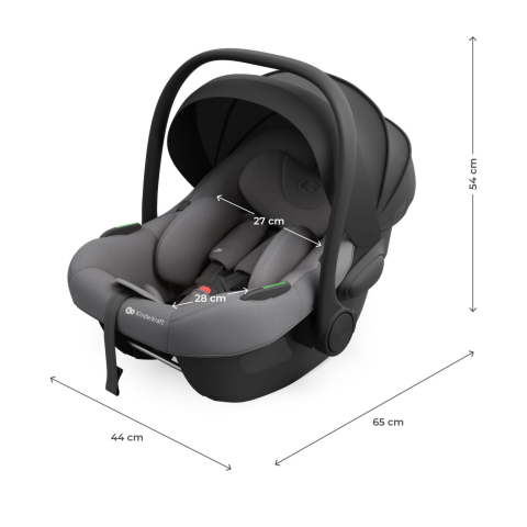 Scaune auto copii - Scoica auto kinderkraft i-lite 40-87 cm, grey