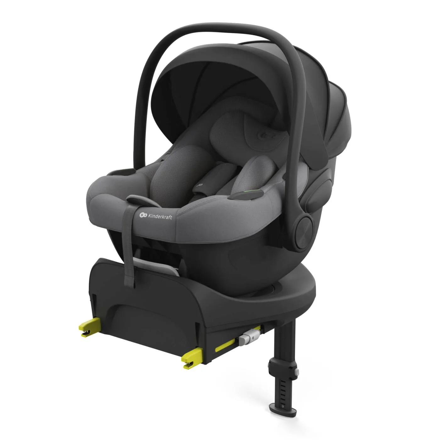Scaune auto copii - Scoica auto kinderkraft i-lite cu baza endura safe fx grey, copii varsta 0 luni pana la 1 an