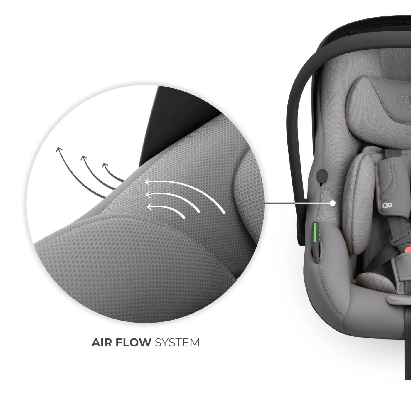 Scoica auto kinderkraft i-lite cu baza endura safe fx grey, copii varsta 0 luni pana la 1 an [3]