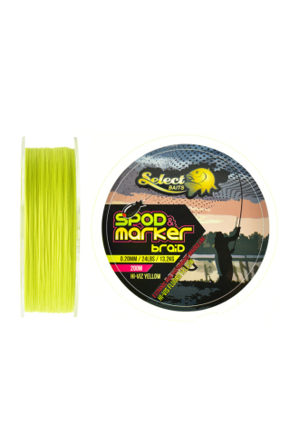 Pescuit si vanatoare - Select Baits fir textil Spod and Marker X8 Braid Hi-Viz Yellow 200m 0.20mm