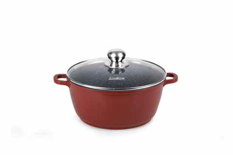 Vase pentru gatit - Semioala alu+capac 26x12cm,5.3l,calabria