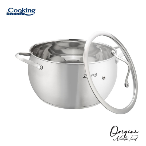 Semioala inox+capac 24x13.5 cm, 6l, nicolai tand, origini, cooking by heinner [1]