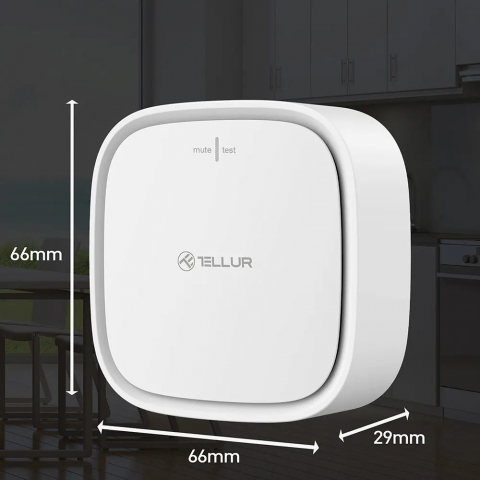 Senzor de gaz WiFi Tellur Smart, DC12V 1A, Alb [6]