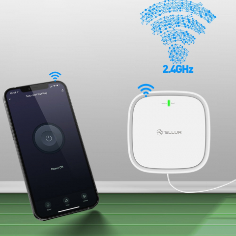 Senzor de gaz WiFi Tellur Smart, DC12V 1A, Alb [2]