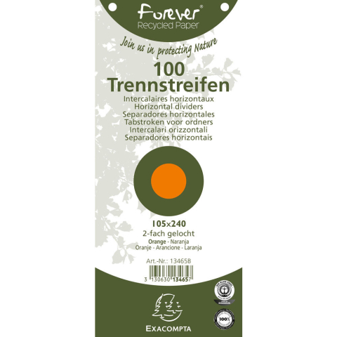 Birotică și Papetărie - Separatoare carton 105*240 mm portocalii exacompta