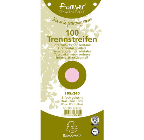 Birotică și Papetărie - Separatoare carton 105*240 mm roz exacompta