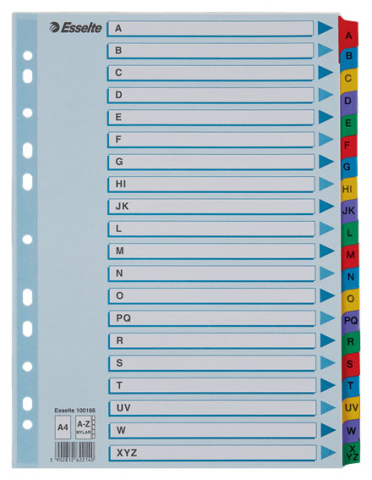 Birotică și Papetărie - Separatoare index carton a-z mylar esselte