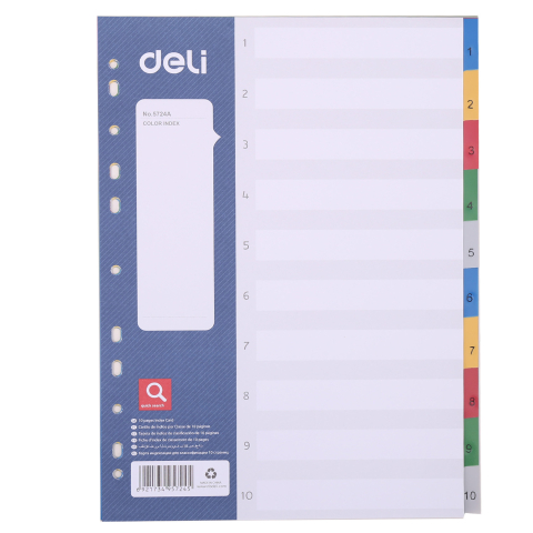 Birotică și Papetărie - Separatoare index plastic 1-10 deli